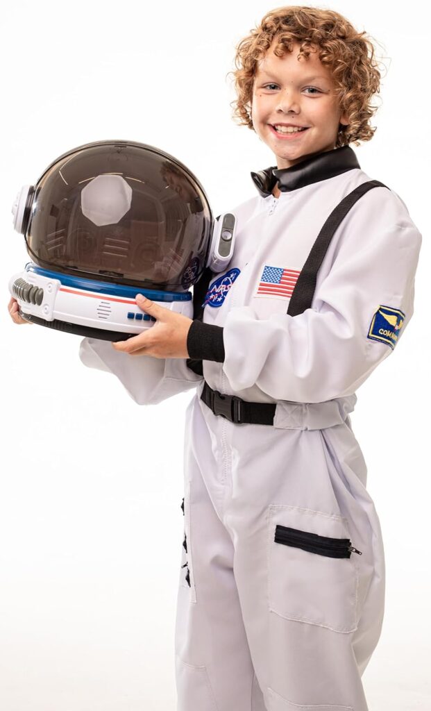 AEROSQUAD-Kids Astronaut Costume with Helmet, Nasa Space Helmet Suit for Boys  Girls with Movable Visor  Mission Sounds