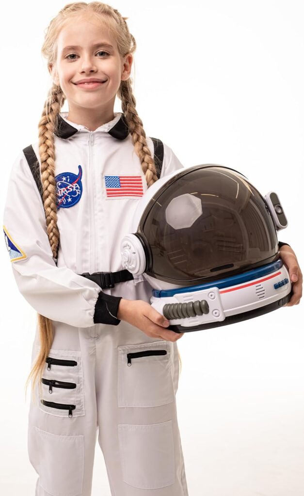 AEROSQUAD-Kids Astronaut Costume with Helmet, Nasa Space Helmet Suit for Boys  Girls with Movable Visor  Mission Sounds