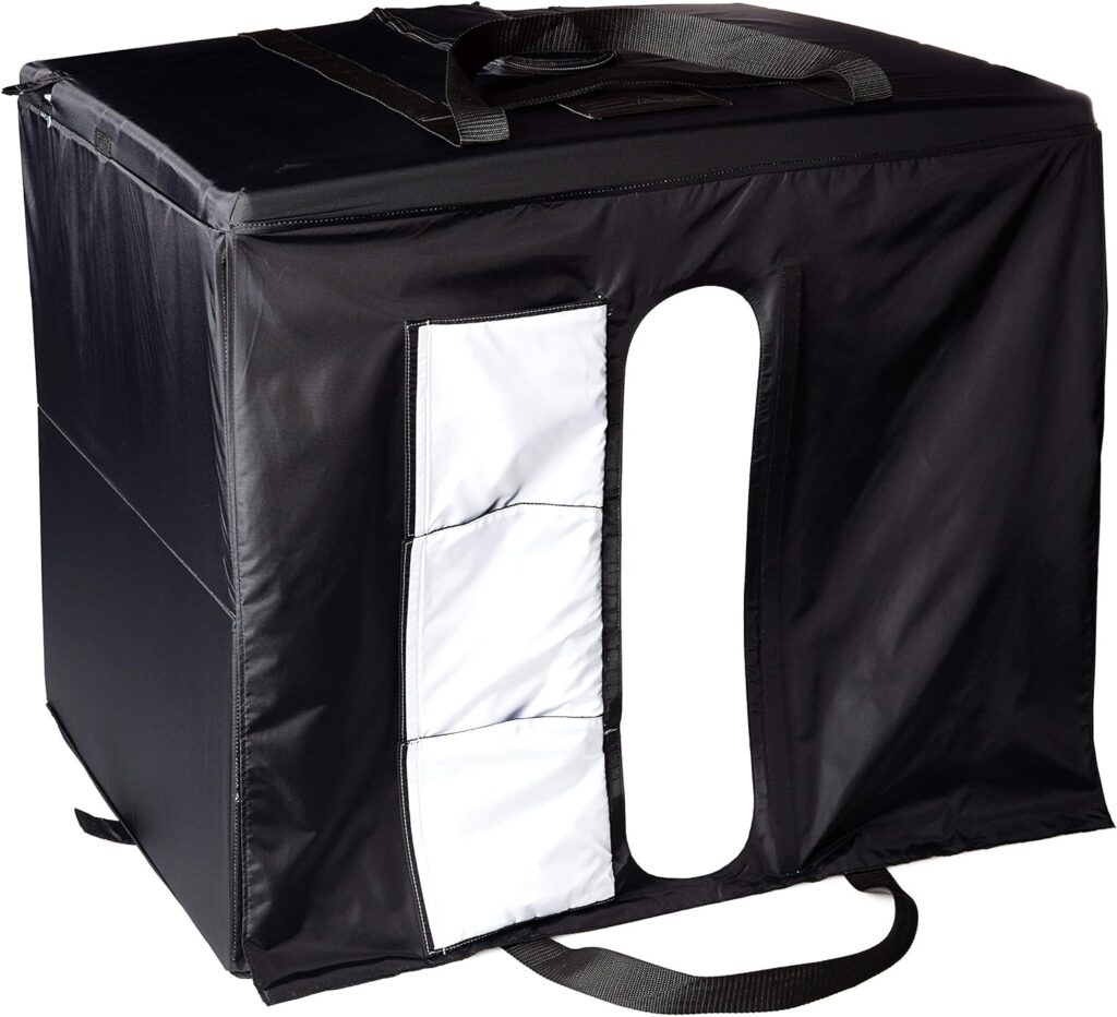 Amazon Basics Portable Foldable Photo Studio Box with LED Light, 1 Count (Pack of 1), Black, 25 x 30 x 25 Inches