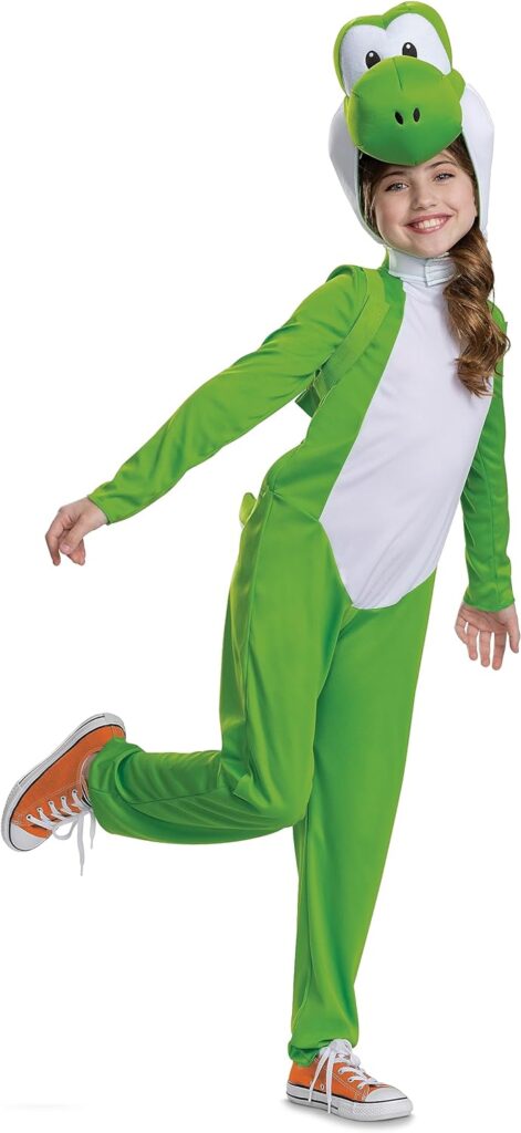 Disguise Boys Yoshi Costume, Official Super Mario Bros Deluxe Kids Costume With Headpiece