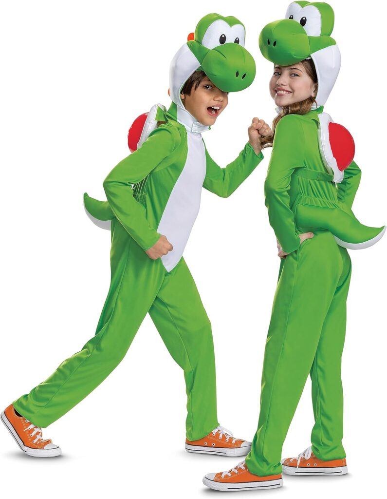 Disguise Boys Yoshi Costume, Official Super Mario Bros Deluxe Kids Costume With Headpiece