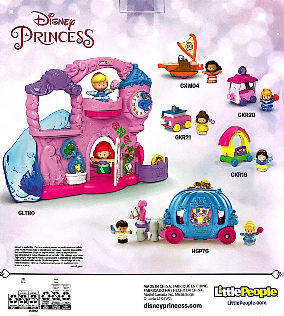 Fisher-Price Disney Princess Toddler Toys Little People Prince and Princess Figure Pack, 8 Pieces