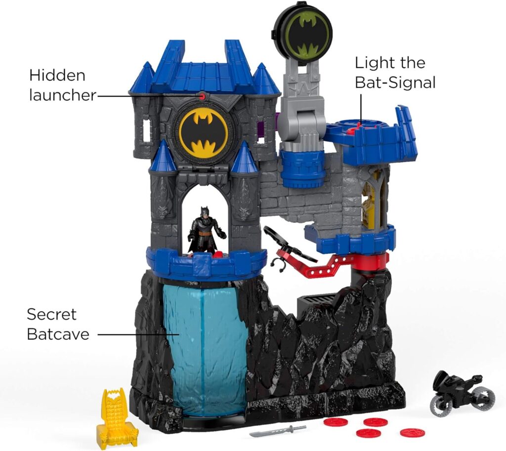 Fisher-Price Imaginext DC Super Friends Batman Toy, Wayne Manor Batcave Playset with Figure Batcyle  Accessories for Ages 3+ Years (Amazon Exclusive)