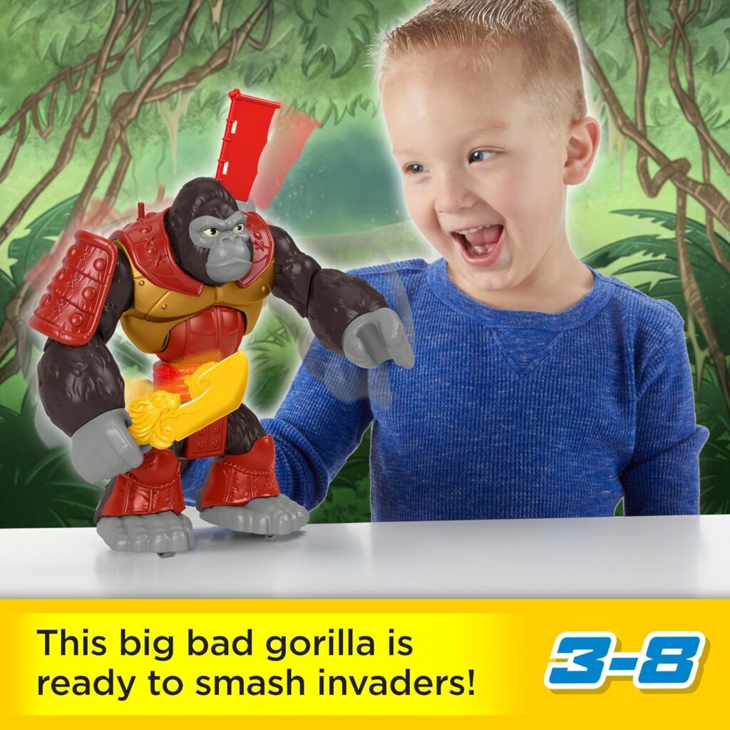 Fisher-Price Imaginext Preschool Toy Gorilla Fortress Playset with Poseable Figures  Accessories for Pretend Play Ages 3+ Years