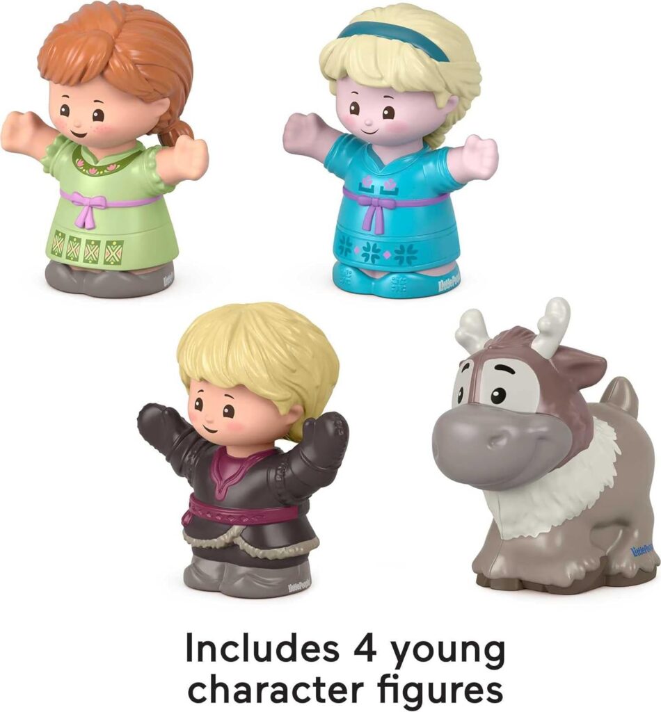 Fisher-Price Little People Figure Set Disney Frozen Young Anna and Elsa  Friends 4-Pack Toddler Toys for Ages 18+ Months