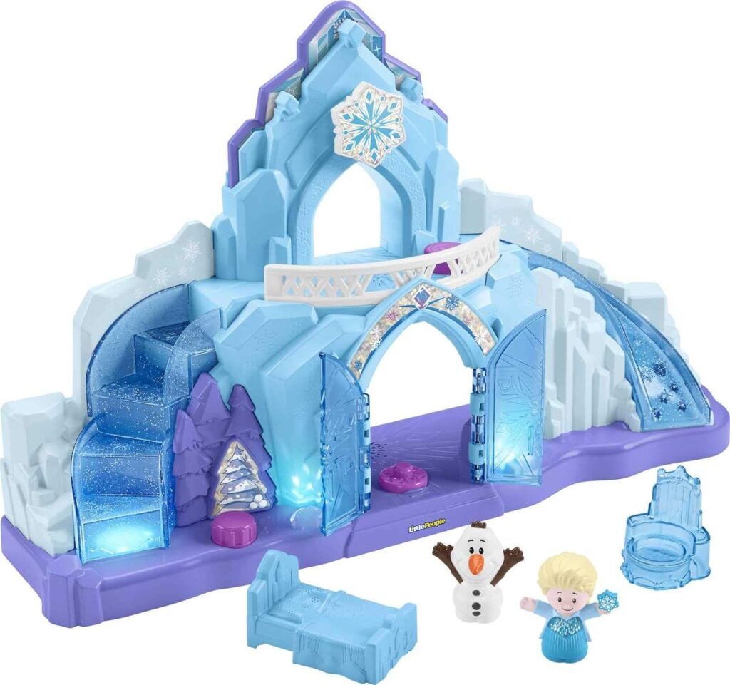 Fisher-Price Little People Toddler Playset Disney Frozen Elsa’s Ice Palace Musical Toy with Elsa  Olaf Figures for Ages 18+ Months