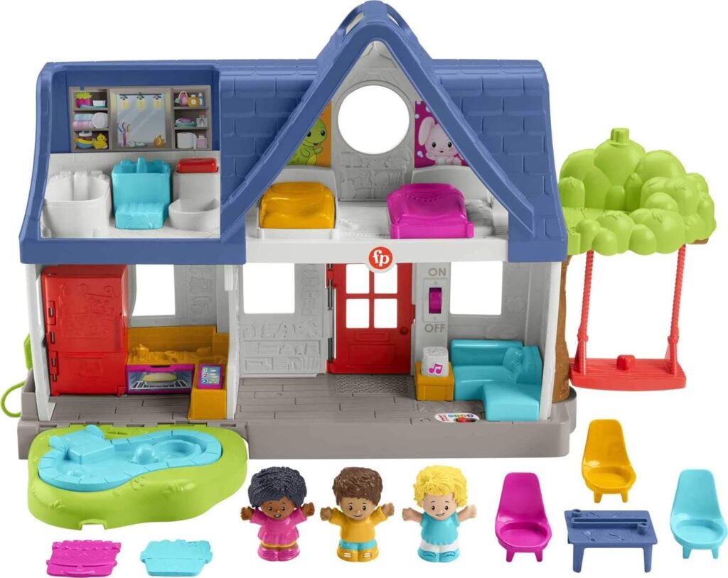 Fisher-Price Little People Toddler Playset Friends Together Play House Interactive Learning Toy with Smart Stages for Ages 1+ Years