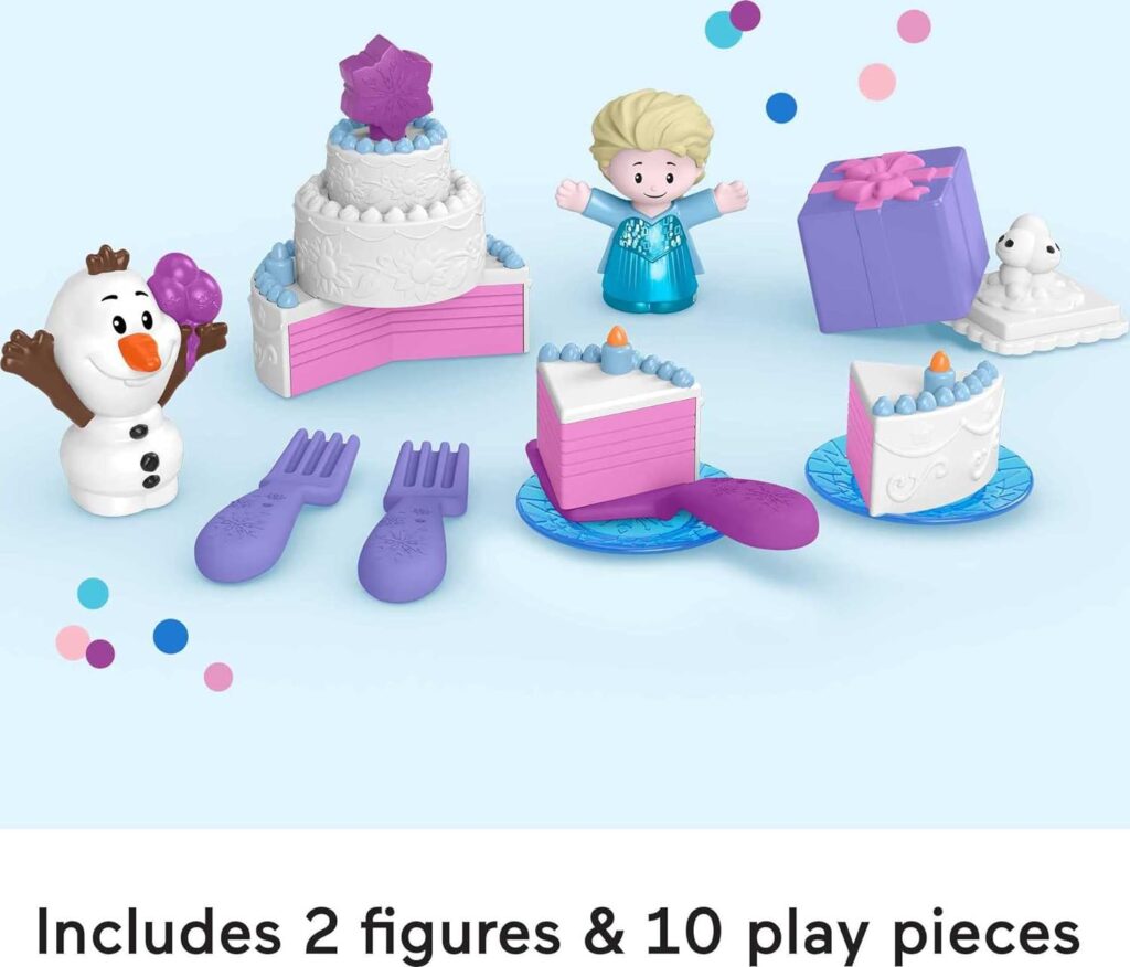 Fisher-Price Little People Toddler Toys Disney Frozen Elsa  Olaf’s Party 12-Piece Playset for Pretend Play Ages 18+ Months