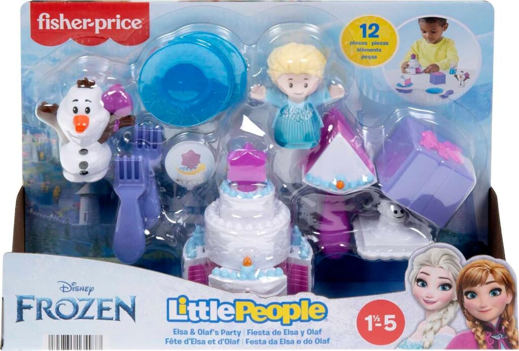 Fisher-Price Little People Toddler Toys Disney Frozen Elsa  Olaf’s Party 12-Piece Playset for Pretend Play Ages 18+ Months