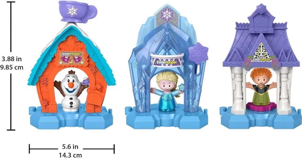 Fisher-Price Little People​ Toddler Toys Disney Frozen Snowflake Village Playset with Anna Elsa  Olaf for Ages 18+ Months​