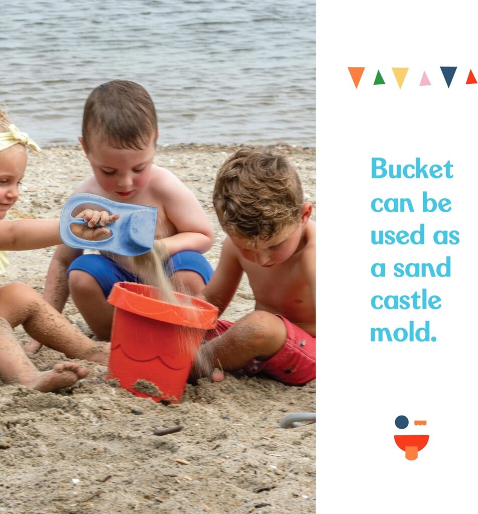 Fisher-Price Toddler 3-in-1 Beach Bucket, Portable Sprinkler and Sandcastle Mold | Water Toy and Sand Toys for Ages 18+ Months | Includes Sand Tools