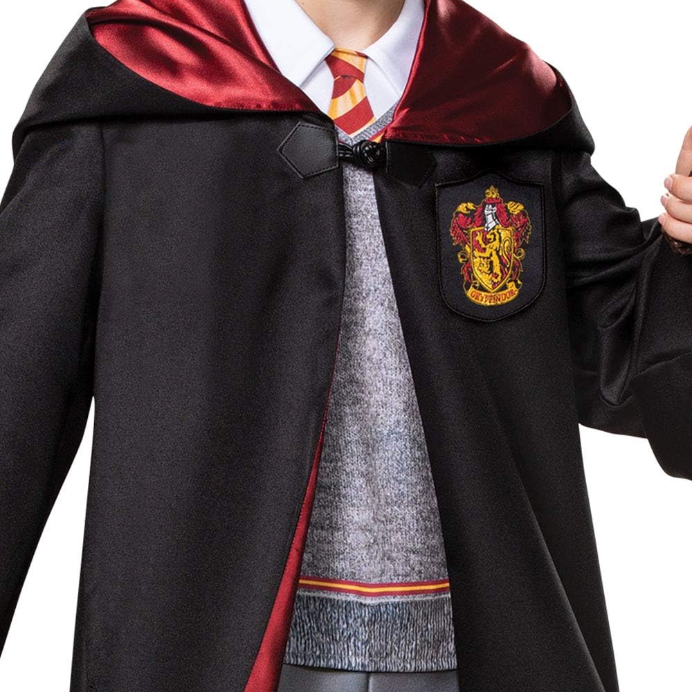 Harry Potter Premium Costume, Official Wizarding World Kids Prestige Hooded Robe and Jumpsuit, Child Size