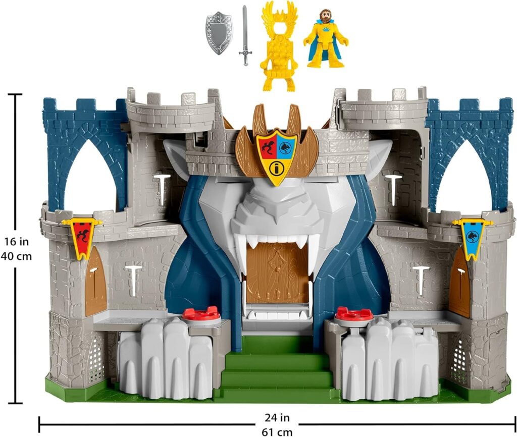 Imaginext Fisher-Price The Lions Kingdom Castle Medieval-Themed playset with Figures for Preschool Kids Ages 3 to 8 Years, HCG45