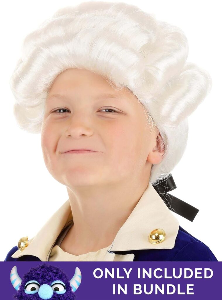 Kids George Washington Costume for Boys, Navy Blue Founding Fathers Halloween Outfit, Historic Costumes for Kids