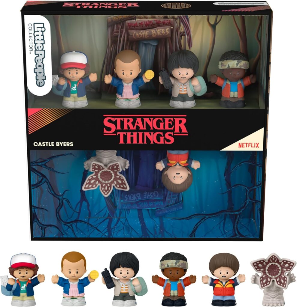 Little People Collector Stranger Things Castle Byers Special Edition Figure Set, 6 Characters in a Gift Display Box for Adult Fans