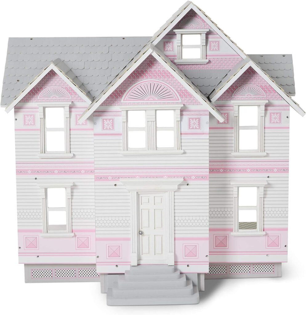 Melissa  Doug Classic Heirloom Victorian Wooden Dollhouse [White]