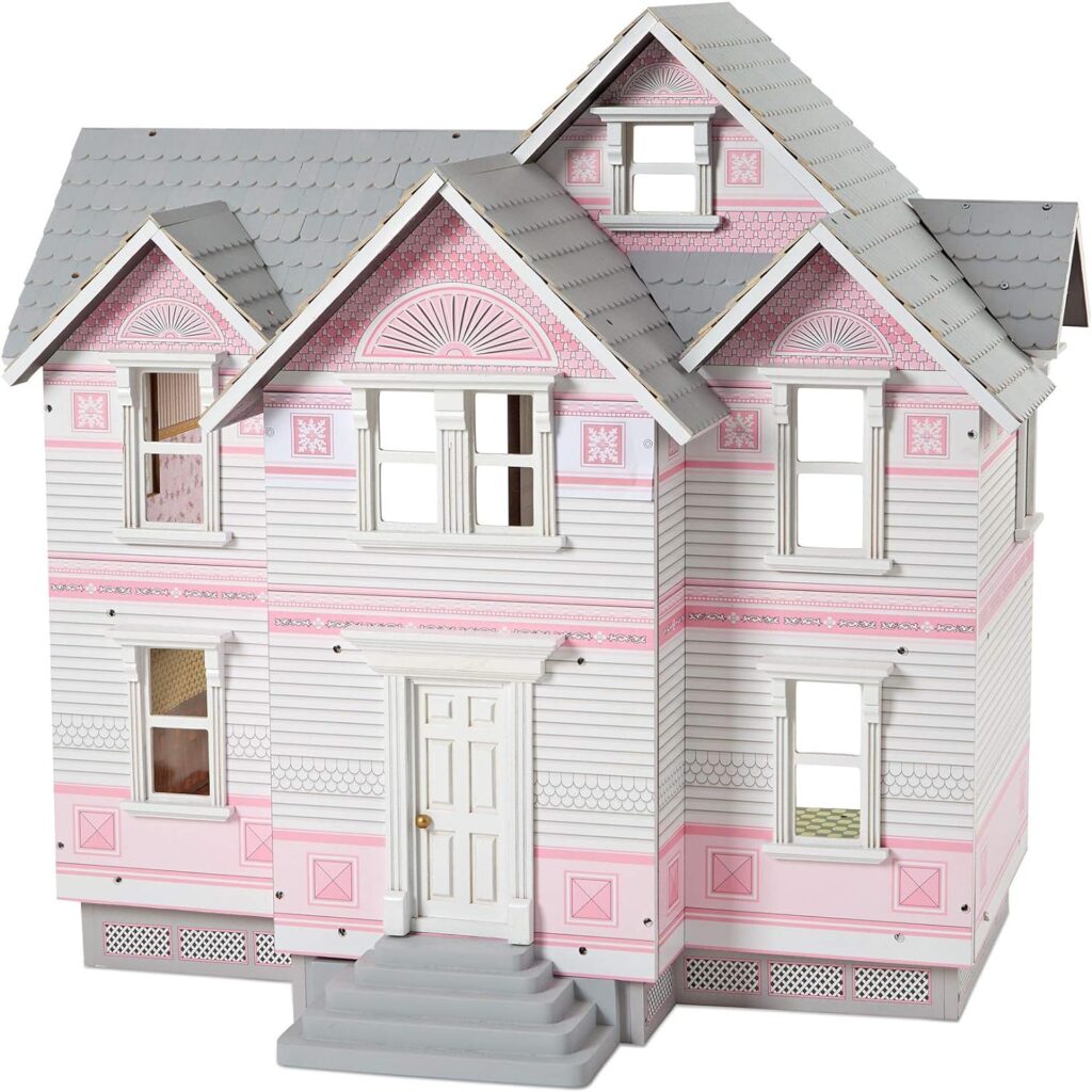 Melissa  Doug Classic Heirloom Victorian Wooden Dollhouse [White]