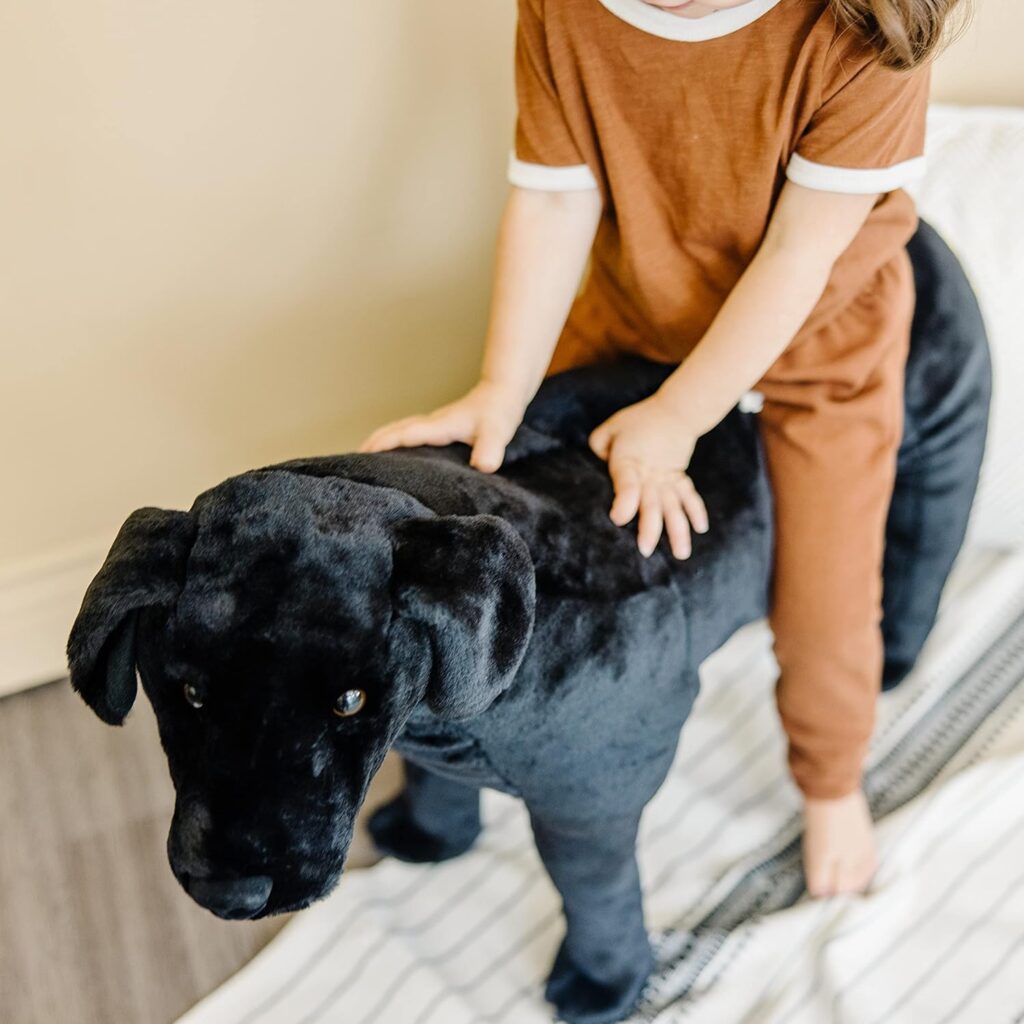 Melissa  Doug Giant Black Lab - Lifelike Stuffed Animal Dog (Over 2 feet Tall)  Giant English Bulldog - Lifelike Stuffed Animal (Nearly 2 feet Tall)