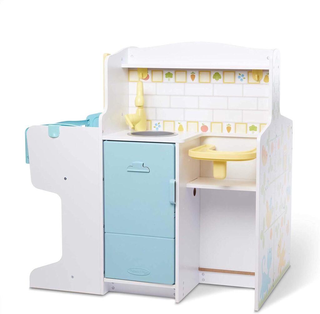 Melissa  Doug Mine to Love Baby Care Activity Center for Dolls - Kitchen, Nursery, Bathing-Changing - Pretend Play Baby Doll Accesories And Activity Center Play Set