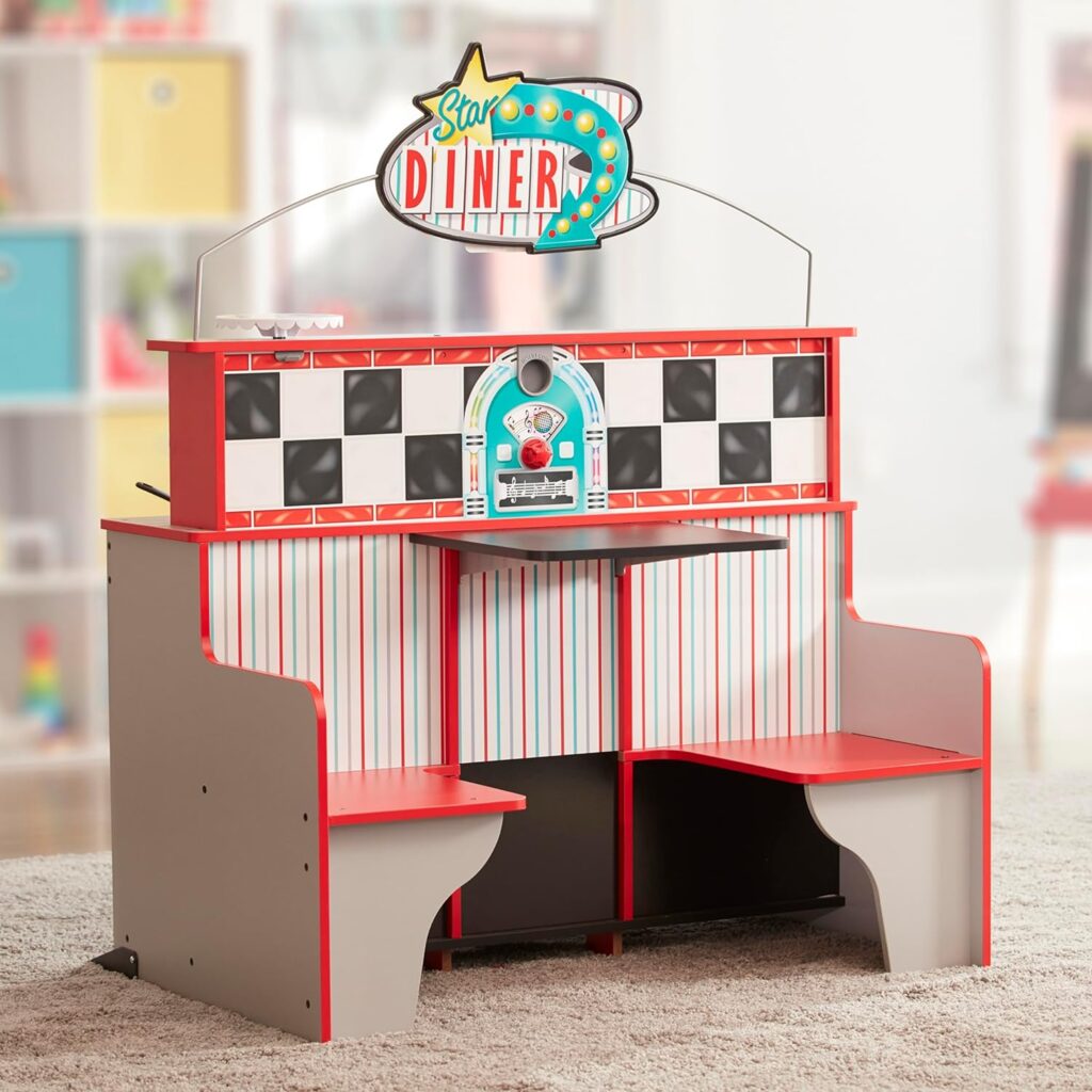 Melissa  Doug Star Diner | Pretend Play Toy | Large Playset | 3+ | Gift for Boy or Girl