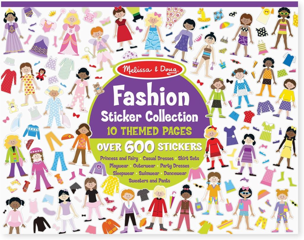 Melissa  Doug Sticker Collection Book - Fashion (600+ Stickers)