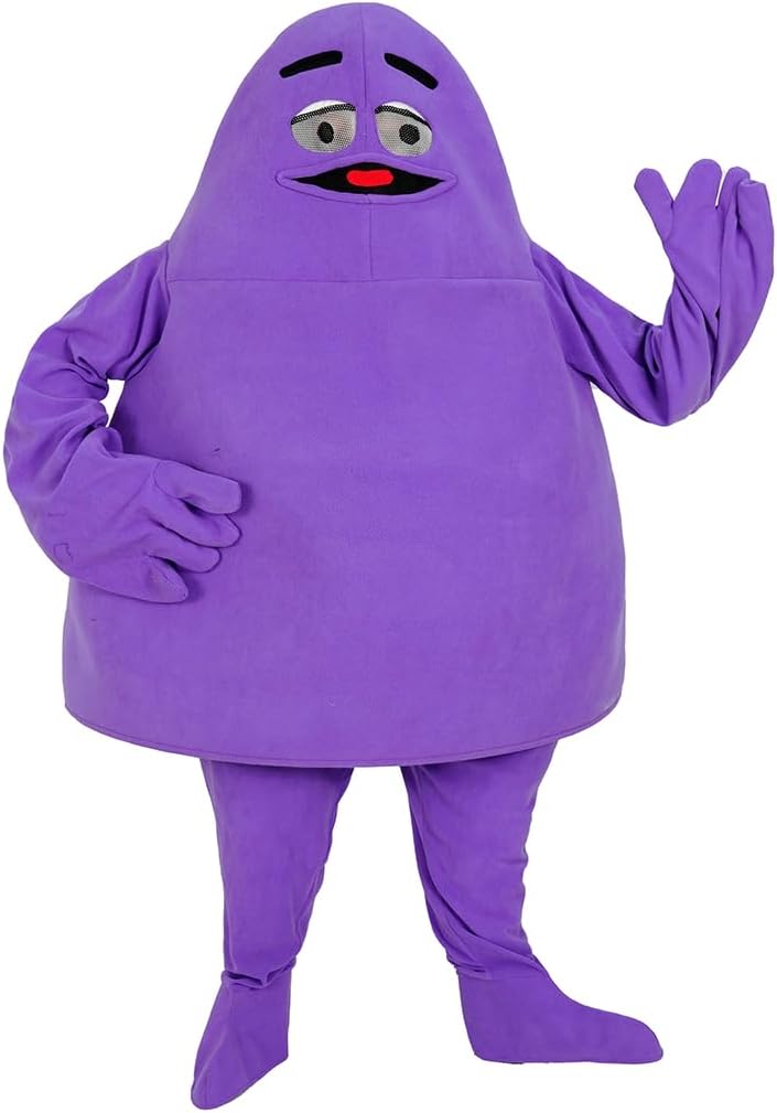 Purple Grimace Halloween Costume Suit Grimace Mascot Costume for adult and kids (kids, PURPLE) …