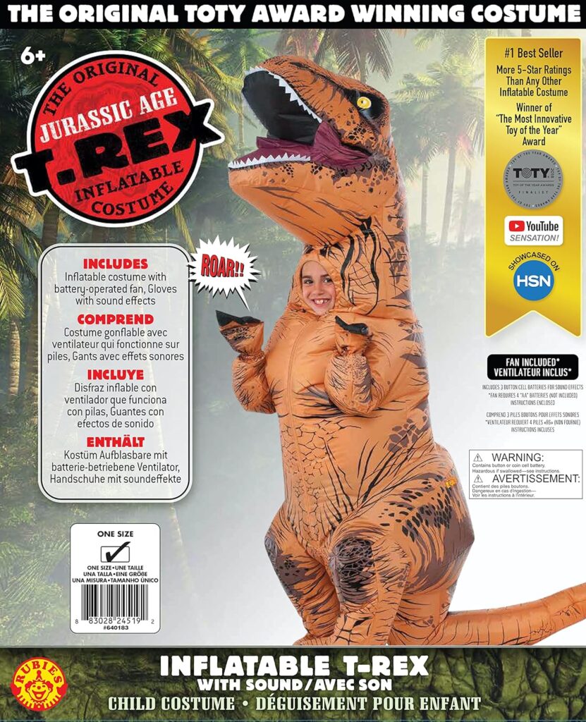 Rubies Childs The Original Inflatable Dinosaur Costume