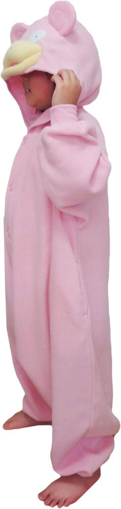 SAZAC Kigurumi - Pokemon - Slowpoke - Onesie Jumpsuit Halloween Costume -Kids Size (5-9 Year Old) Pink