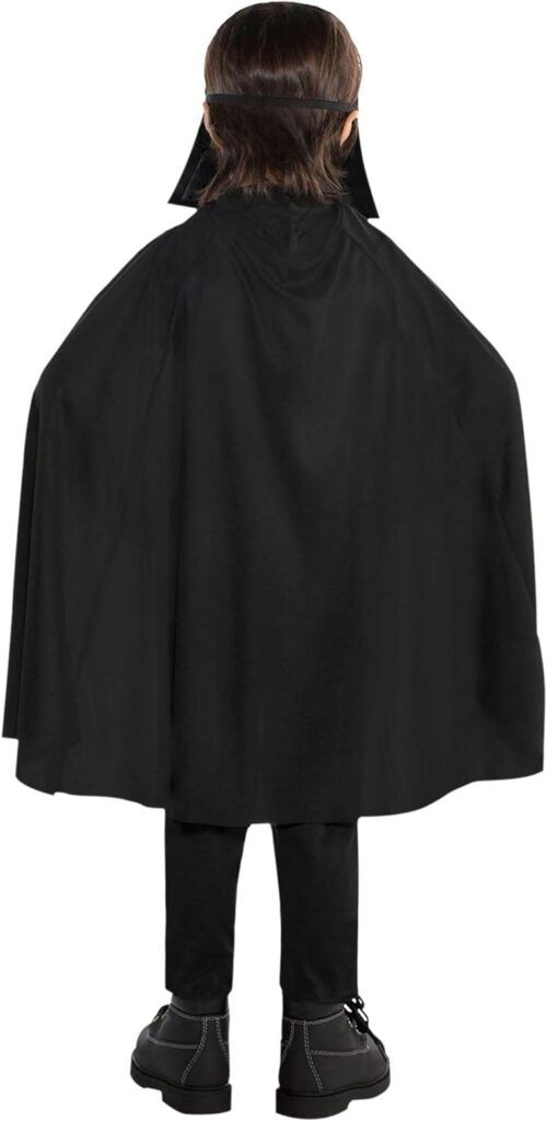 Star Wars Darth Vader Costume Classic for Boys, Includes a Jumpsuit, a Mask, a Cape, and More