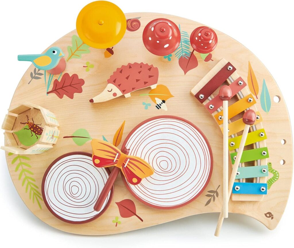 Tender Leaf Toys - Musical Table - A Complete Musical Instrumental Set for Kids Age 3+