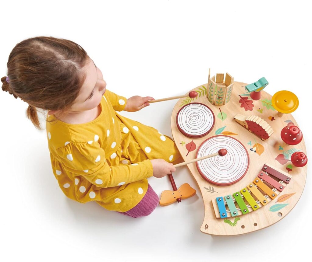 Tender Leaf Toys - Musical Table - A Complete Musical Instrumental Set for Kids Age 3+