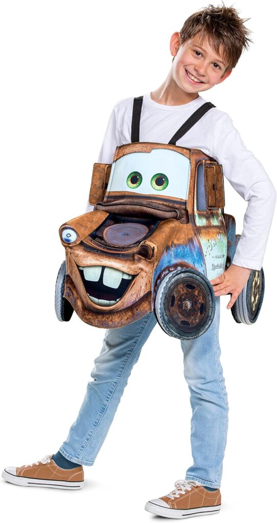 Tow Mater Costume, Official Disney Cars Costume for Kids, 3D Foam Halloween Costume