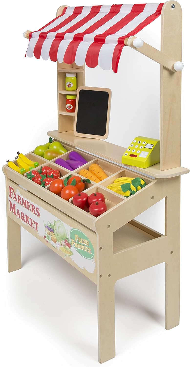 Wooden Farmers Market Stand Toy Review