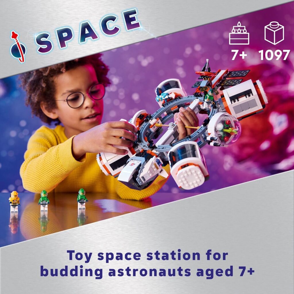 LEGO City Modular Space Station STEM Toy, Modular Exploration Science Toy with 6 Astronaut Minifigures, Gifts for Boys, Girls, and Kids Ages 7 and Up, Building Toy for Kids, 60433