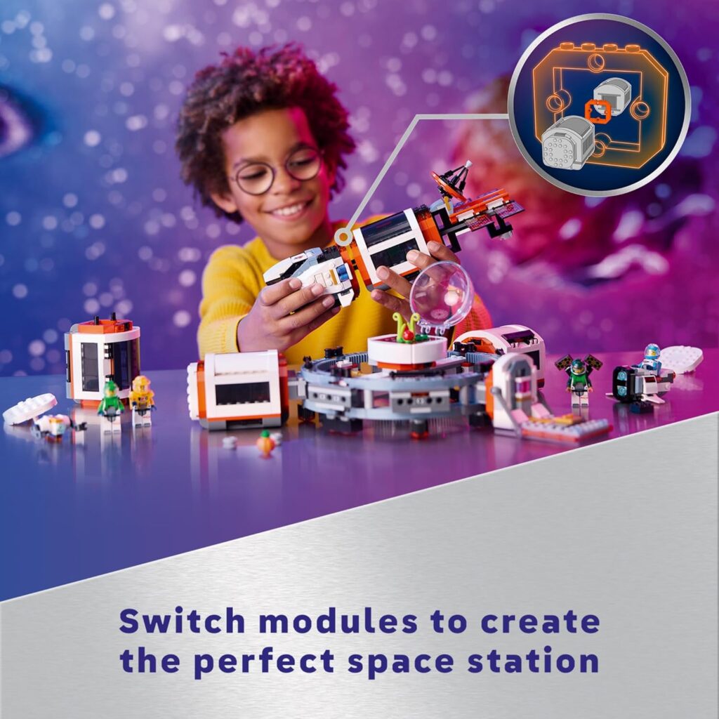 LEGO City Modular Space Station STEM Toy, Modular Exploration Science Toy with 6 Astronaut Minifigures, Gifts for Boys, Girls, and Kids Ages 7 and Up, Building Toy for Kids, 60433