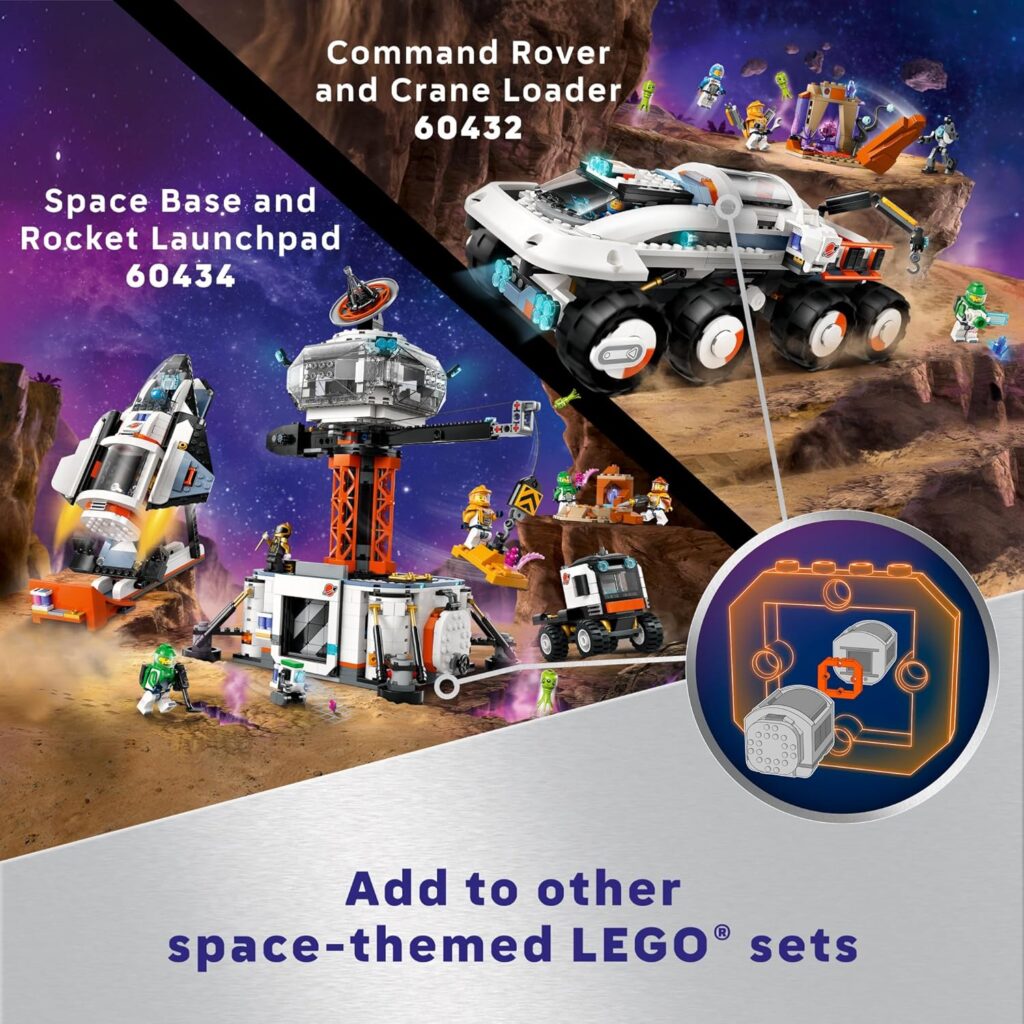 LEGO City Modular Space Station STEM Toy, Modular Exploration Science Toy with 6 Astronaut Minifigures, Gifts for Boys, Girls, and Kids Ages 7 and Up, Building Toy for Kids, 60433