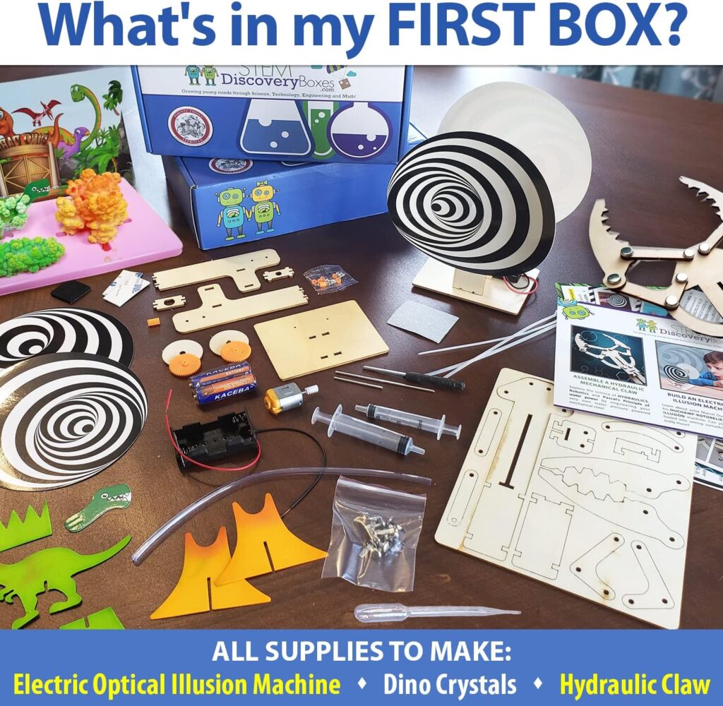 Monthly Subscription Kit - 6 Month Box - 18 STEM Projects - Boys  Girls - Children Ages 7-Teen - Educational Science Learning Toys  Lab Experiments Set - Perfect Kids Gift Crate