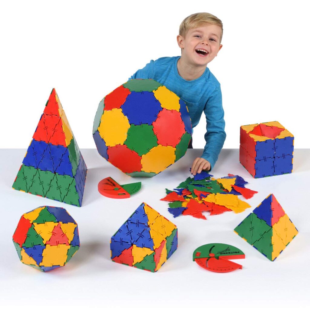 Polydron Kids Schools Geometry Educational Construction Set - Multicolored - Children Development Toy 3D Shapes - 4+ Years - 268 Pieces